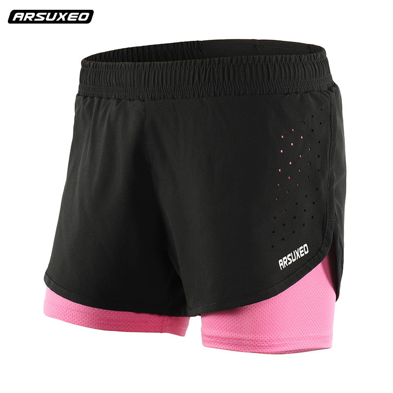 速发运动短裤防走跑紧裤健身训练瑜伽光步速干身带内衬假两