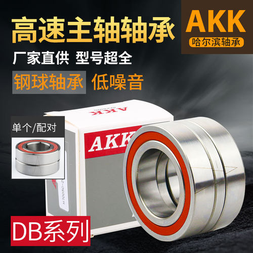 雕刻机AKK哈尔滨鸿智DB系列 P4/P5钢球轴承 单个配对高速密封主轴