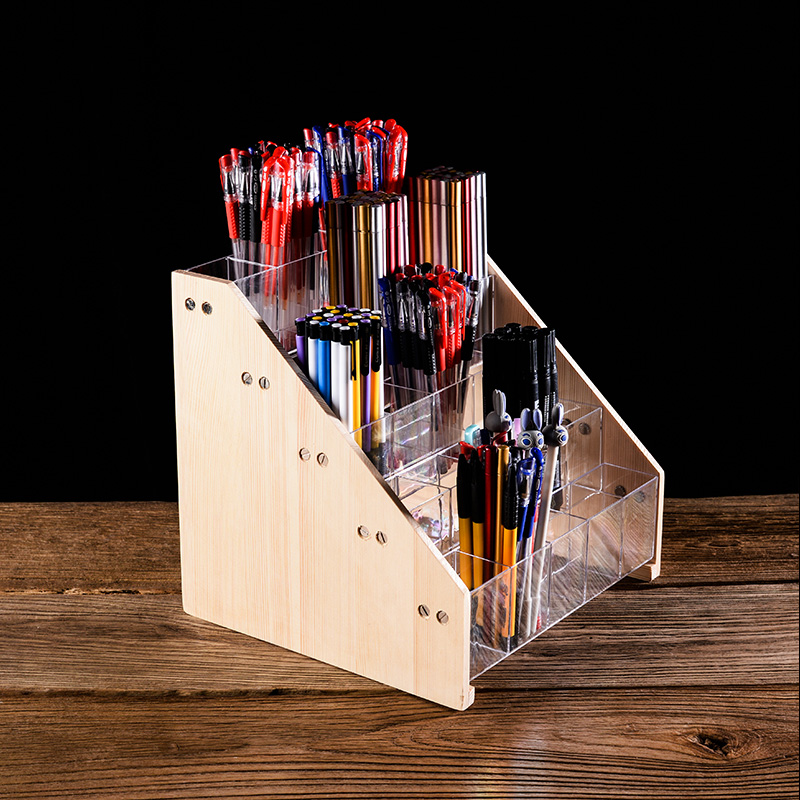 笔架马克笔架亚克力笔架展示文具店柜台笔架多层笔架梯形笔架收纳