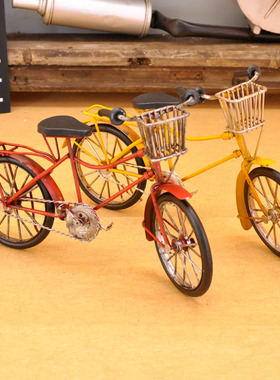 速发复古单车车行自模型摆件800年代老物装件饰迷你小物件手工工
