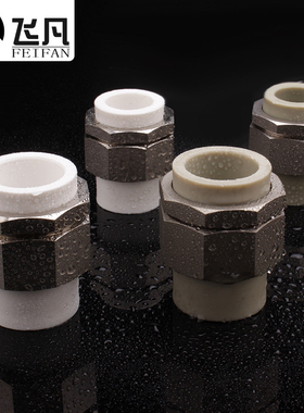 PPR铜活接加厚双头热熔20 25 32 40 50 63PPR水管配件4分6分1寸