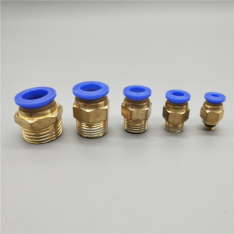公制螺纹直通气动快插气管快速接q头PC4/6-M5PC8-M6/M8/M10M12M16
