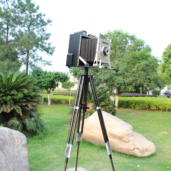 老式复古怀旧照相机模型铁v皮摄影拍摄道具橱窗布景支架摄影机摆