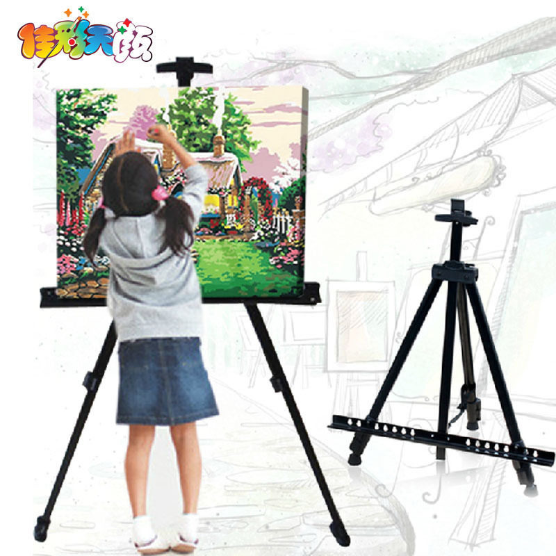 佳彩天颜 手绘数字油画填色画油彩铁铝伸缩铁画架子画架