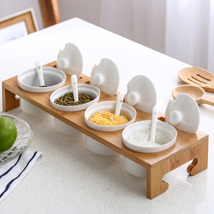 创意陶瓷调味罐套l装家用厨房三件套调料盒瓶盐罐辣椒罐大小号带