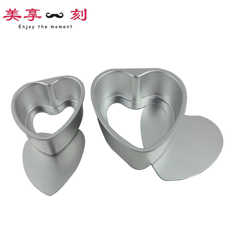 铝合金爱心 阳极心形活底蛋糕模具6寸/8寸 戚风蛋糕模