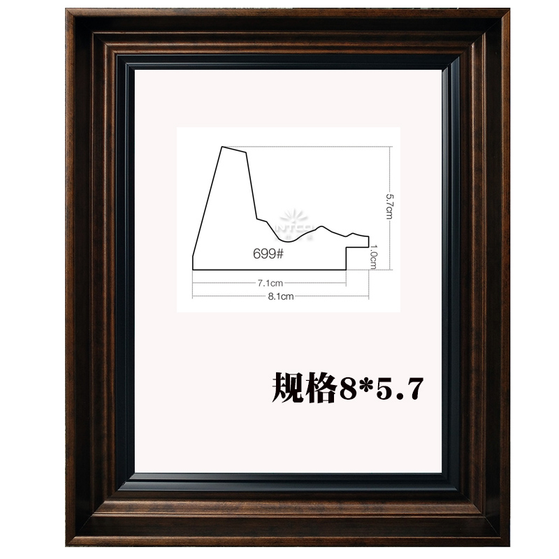 复古画框简约厚重深色褐金色油画框美式画框外框装裱免组装