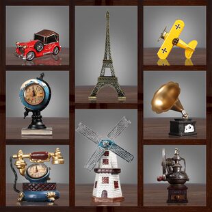 复古留声机模型摆件创意家居装饰品客厅餐厅咖啡厅店铺摆设