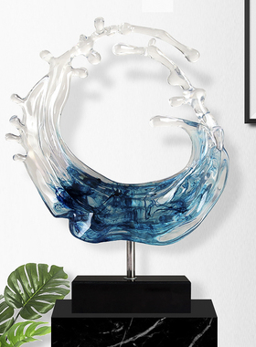 家居创意抽象雕塑客厅玄关装饰工艺品摆件酒店会所大堂摆设定制