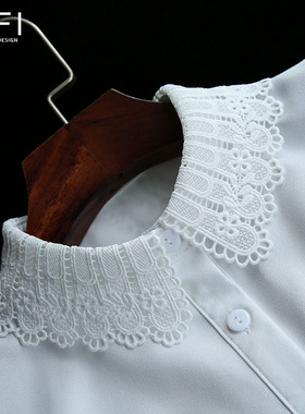 女式士假领子f女蕾丝百搭神器假领好看假上衣服领子衬衣领白色韩