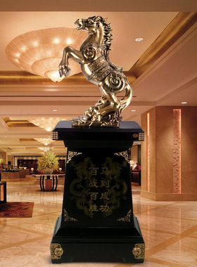 落地马到成功摆件办公室客厅公司酒店马的工艺Q品大开业装饰品礼