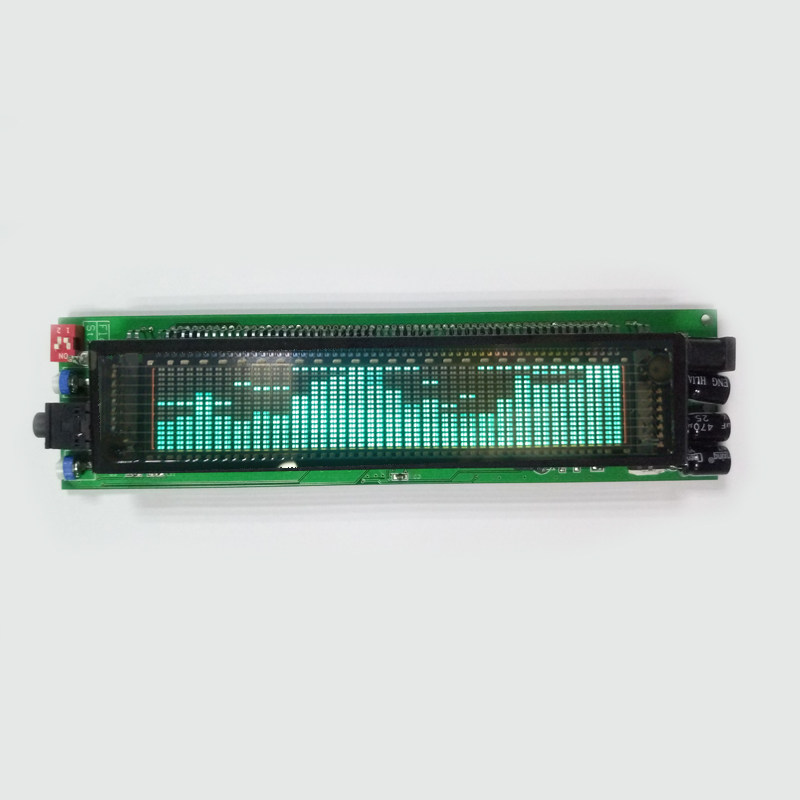 热销VFD绿色荧光新款频谱DIY25分频17级LED屏显示器12V灯动感