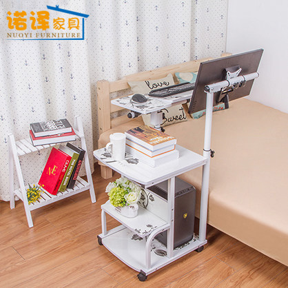 家用悬挂懒人折叠床边移动升降旋转倾斜调节床上无缝台式电脑桌子