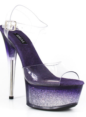 2018新款超高跟鞋15厘米1v7CM 订制钢管舞鞋欧美模特走秀舞蹈凉鞋