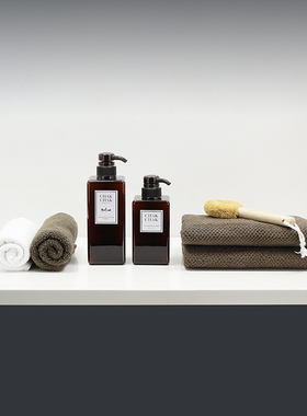 样板房摆件浴巾洗手液按压瓶卫生间道具沐浴液瓶洗U手台浴室柜摆