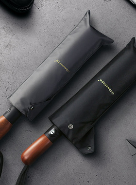 十骨结实115CM防风自动三折叠晴雨伞双人超大号商务素色男士雨伞