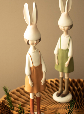 轻奢创意女孩摆件客厅电视柜玄关办公桌装饰品结婚布置乔迁礼物