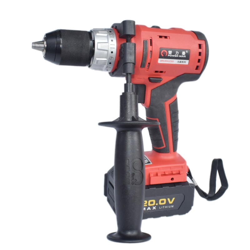 普力曼20V无刷电钻充电式手钻大功率冲击钻锂电60026木工开孔冰钻