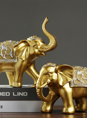 摆件家居装饰工艺品招财大象风水镇宅电视酒柜客厅玄关办公室摆设