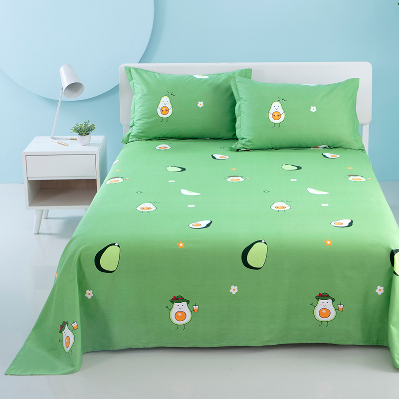 床单单件全棉纯棉炕单大床防滑被单三件套单人1.8米双人加厚加大