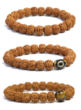 新品金刚菩提子手串男女佛珠小z手链天然尼泊尔藏式天眼珠龙纹配