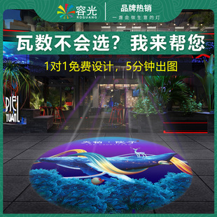 logo灯门头广告户外lred射灯投影灯片门店旋转高清防水图案定制