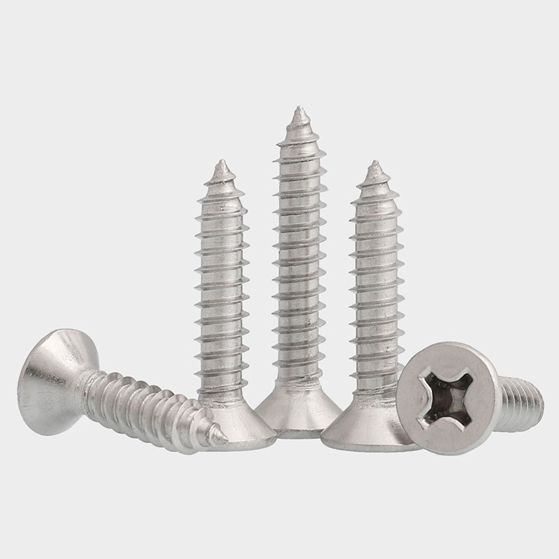 304不锈钢十字沉头自攻螺丝平头木螺丝加长螺钉M1KM2M3M3.5M4M5M6