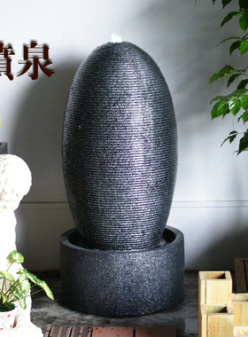 欧式简约时尚家居装饰品摆件创意喷泉流水水景摆设风水轮家里摆饰