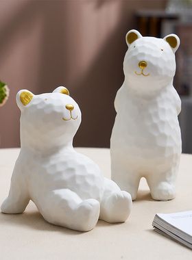 创意简约陶瓷摆件高档轻v奢酒柜电视柜客厅玄关家居装饰品