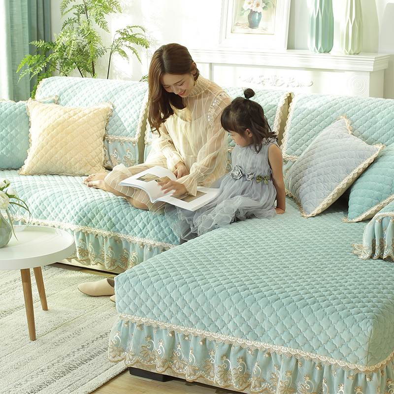 冬季沙发垫毛绒欧式布艺四u季简约现代防滑加厚客厅组合巾罩套全