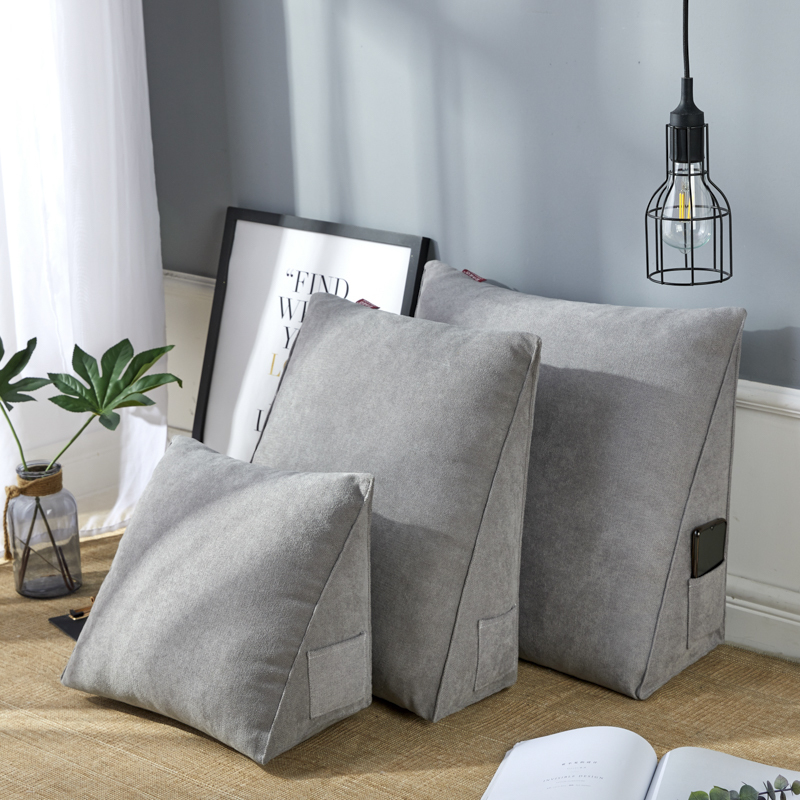 床头晨诗夜语新款软靠背三角靠垫沙发靠枕办N公室护腰抱枕靠枕大