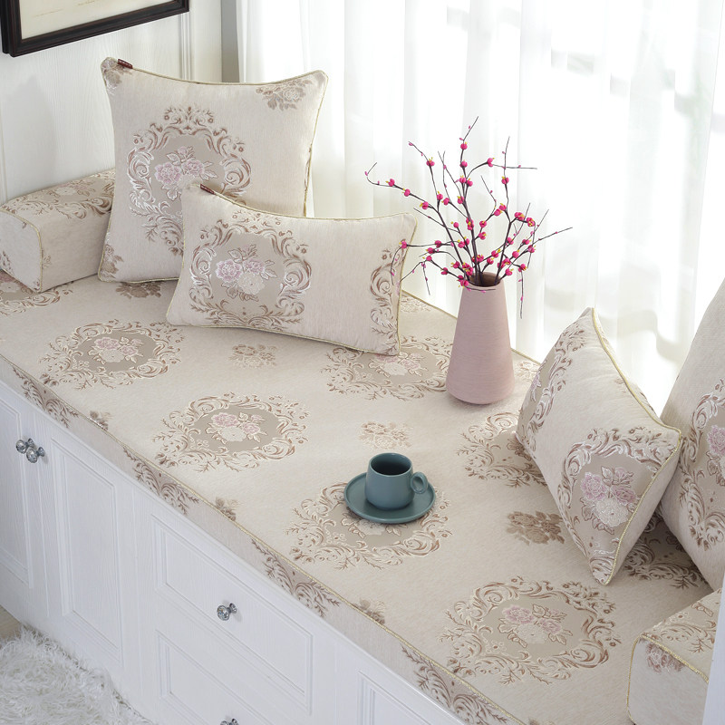 欧式飘窗垫窗台垫子四季榻榻米阳台垫加厚海绵坐垫防滑沙发垫卡座