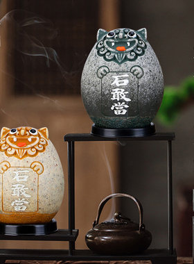 泰山石敢当四兄弟创意摆件装饰家居补角石小狮子中国风小礼品文创