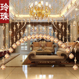 水晶珠帘卫生间门帘装 饰挂帘隔断帘玄关屏风客厅卧室吊帘子成品