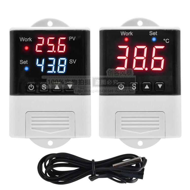 智能数字温控器220V微电脑温度控制开关养殖宠物箱孵化机防水探头
