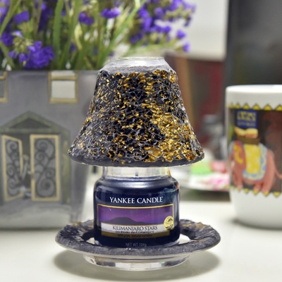yankee candle扬基蜡烛烛台小瓶灯罩托盘套装 精美防挂壁套装