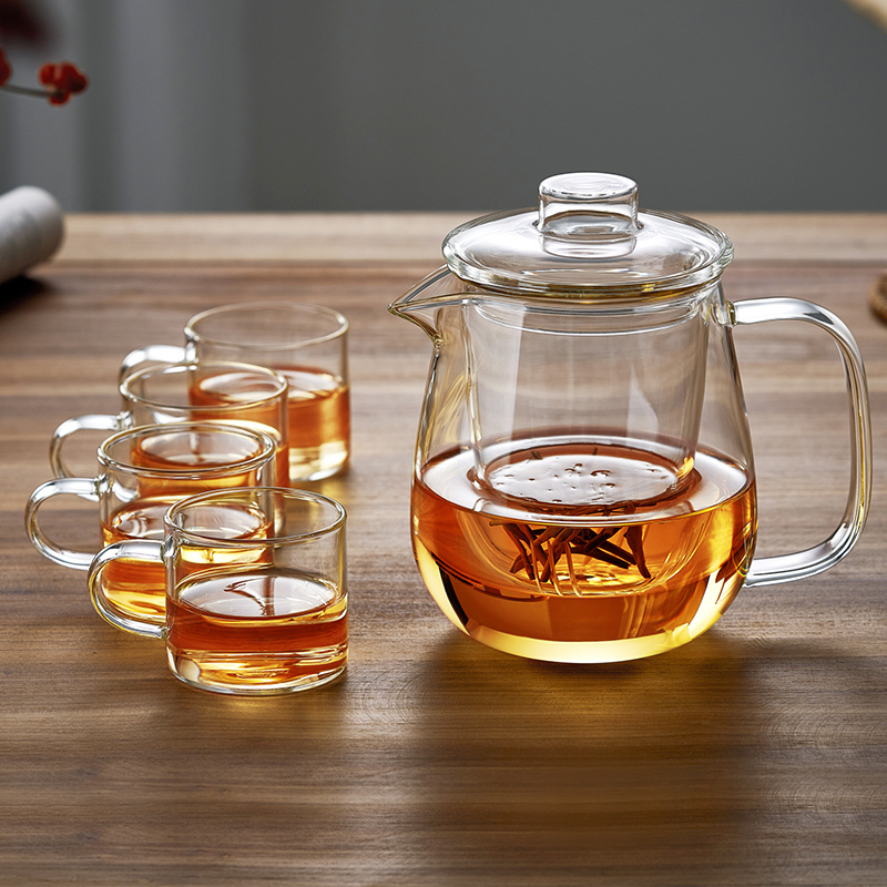 忆壶茶玻璃茶壶过滤泡茶壶耐高温花茶壶煮茶家用茶具套装加厚单壶