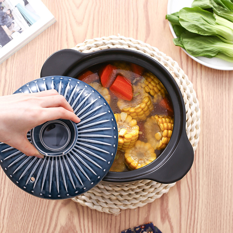 日式砂锅炖锅家用燃气辅食陶瓷锅炖煲迷你小号焖锅汤煲煲汤小沙锅