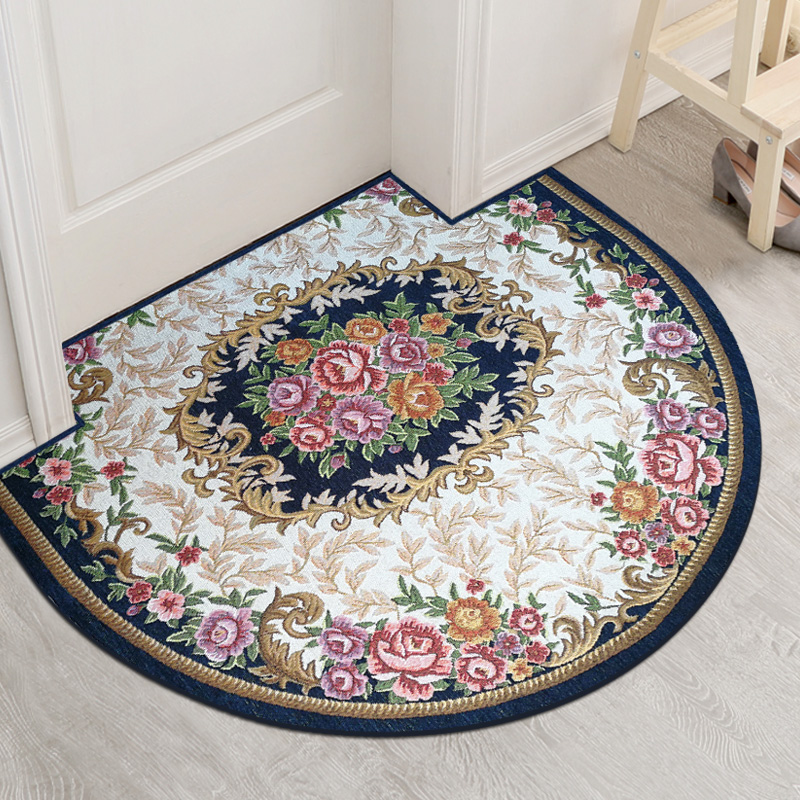 门口垫防滑客厅卧室地垫进门脚垫入户家用门垫欧式半圆形地毯定制