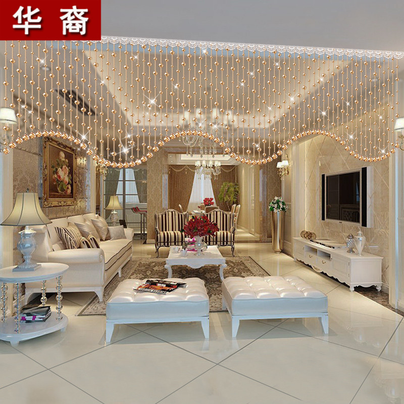 水晶珠帘隔断帘玄关过道卧室装饰阳台家用欧式餐厅客厅吊帘子珠链