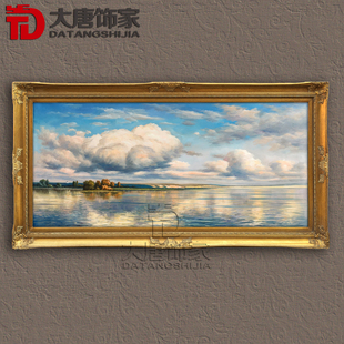 饰画 俄罗斯风景油画 客厅装 欧式 手绘客厅风景油画N51 天空之境