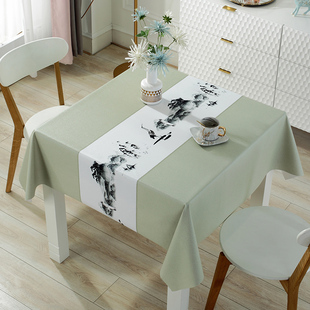桌布塑料防水防烫防油免洗茶几餐桌布正方形家用pvc方桌台布网红