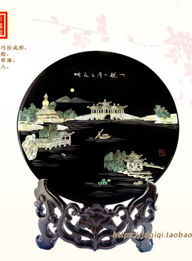 非遗扬州漆器木胎螺钿古风家具摆件中国传统文化搬家开业礼品送人
