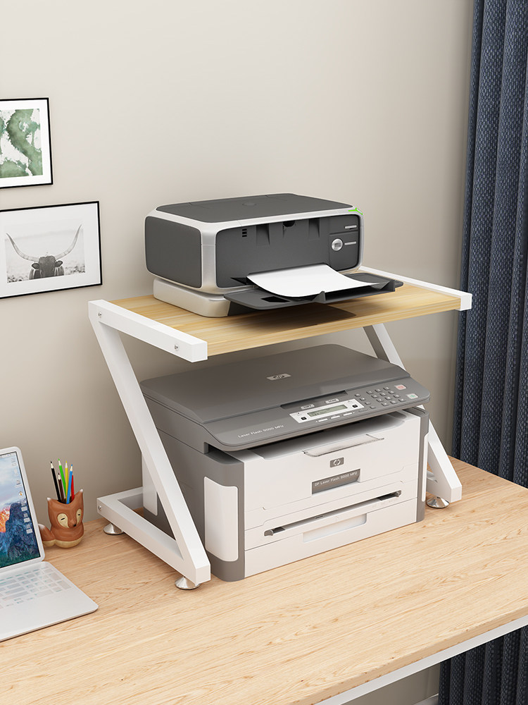 打印机架子办公室桌面双层增高支架文件收纳简约多层显示器置物架