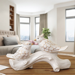 结婚礼物鸳鸯摆件一对卧室风水礼品创意实用姻缘小摆设家居装饰品