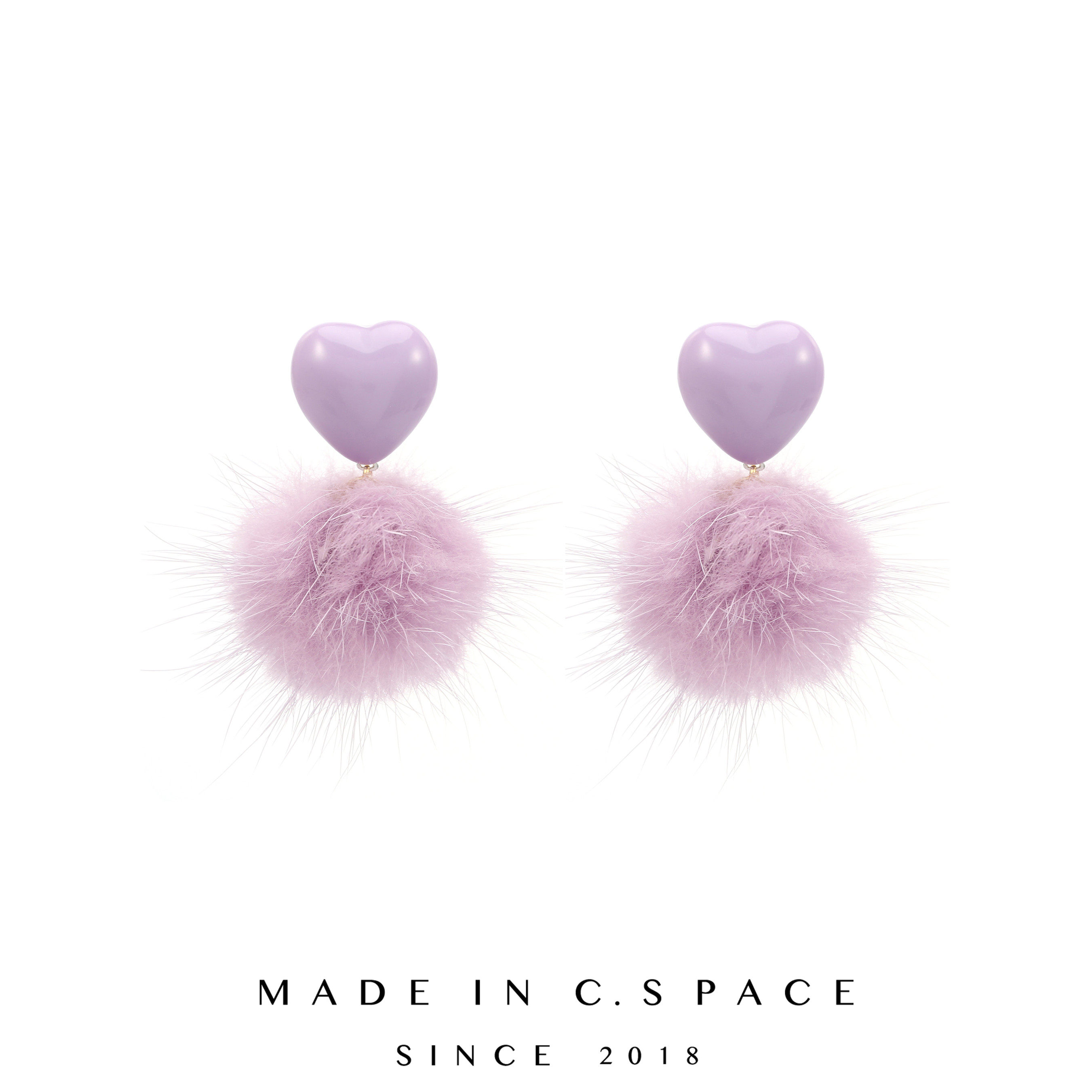 紫色毛球耳环秋冬耳饰气质可爱耳夹无耳洞耳钉2021新款潮女毛绒绒,饰品/流行首饰/时尚饰品新,耳钉,淘宝优惠券,粉丝福利购,淘宝优惠卷