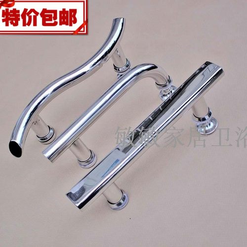 加厚淋浴房移门拉手浴室玻璃门拉手304移门对装门把手145MM孔距