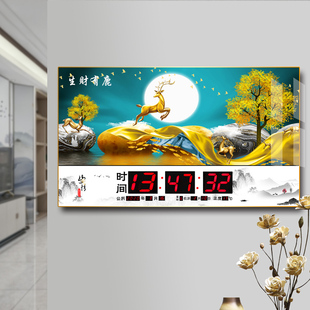 数码 日历挂钟 万年历电子钟时钟挂墙钟表客厅2021新款 壁挂家用时尚