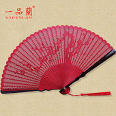 中国风全竹扇子镂k空古风折扇女小折叠扇手工古典古代汉服旗袍舞