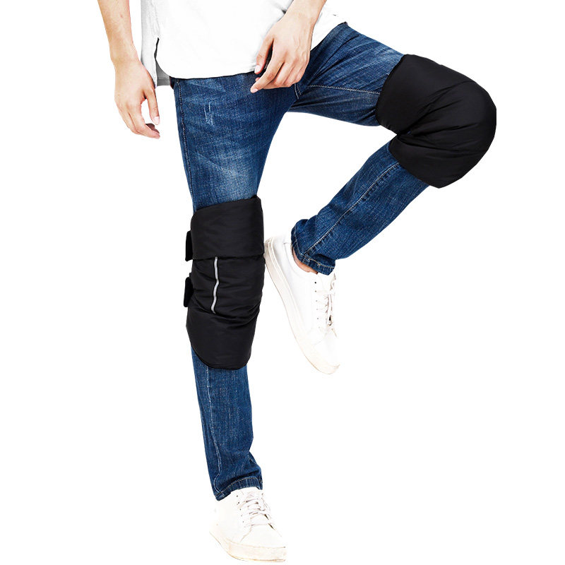 羽绒护膝保暖女外穿护腿骑车男士冬季加厚膝盖防寒U老寒腿防风膝